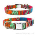 Custom Bohemia Ethnic Style Tweed Canvas Dog Collar